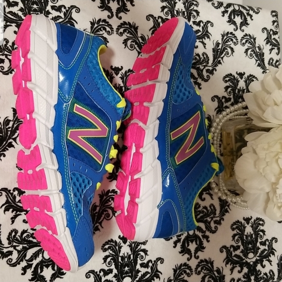 NEW BALANCE 750 V1 Running Shoes Blue Neon Pink Green Women's - Picture 5 of 11